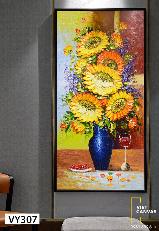 Tranh Bình Hoa Hướng Dương - VY307