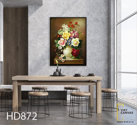 Tranh Bình Hoa Khoe Sắc - HD872