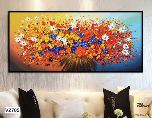 Tranh Bình Hoa Sắc Màu - VZ705