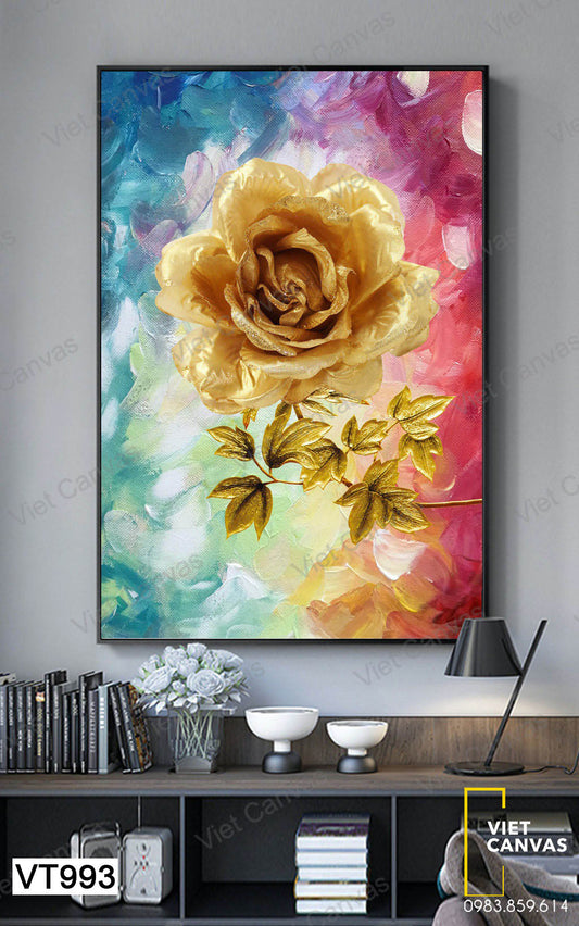 Tranh Bông Hoa Hồng Vàng - VT993