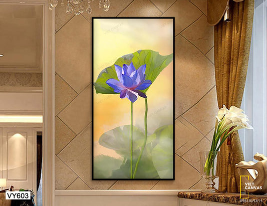 Tranh Bông Hoa Súng Xanh - VY603
