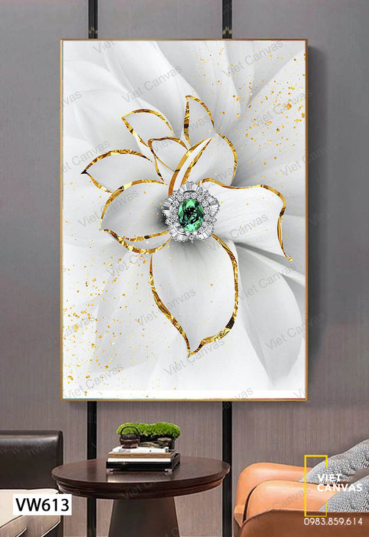 Tranh Bông Hoa Trắng - VW613