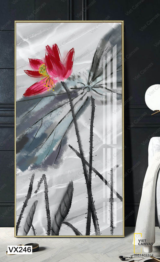 Tranh Bông Sen Hồng - VX246