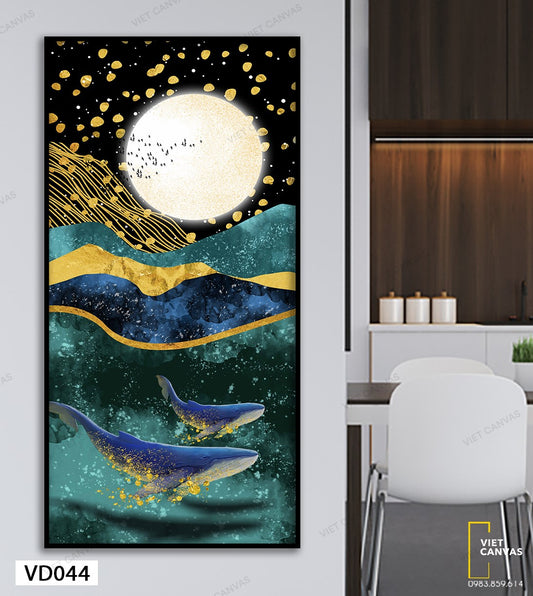 Tranh Cá Voi Và Ánh Trăng - VD044