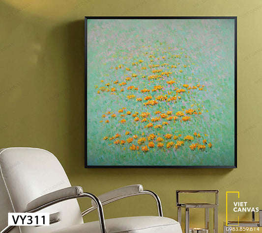 Tranh Cánh Đồng Hoa Màu Cam - VY311