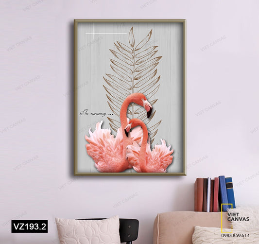 Tranh Cặp Đôi Hồng Hạc - VZ193.2