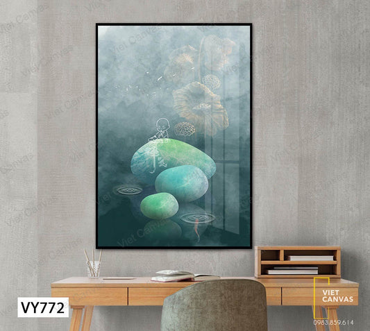 Tranh Cậu Bé Trên Đầm Sen - VY772