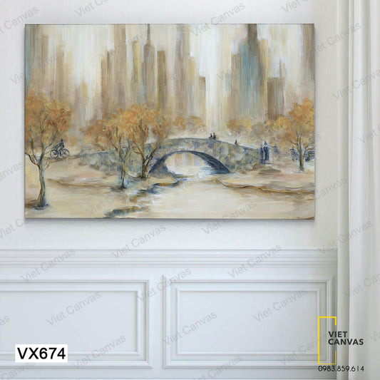 Tranh Cây Cầu Giữa Phố - VX674