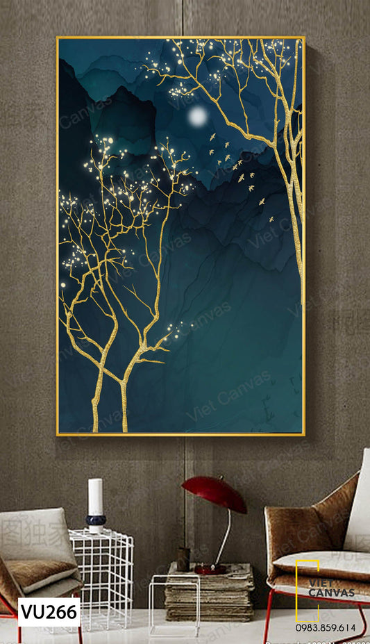Tranh Cây Hoa Và Ánh Trăng - VU266