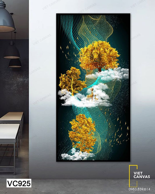 Tranh Cây Lá Vàng Ấn Tượng - VC925