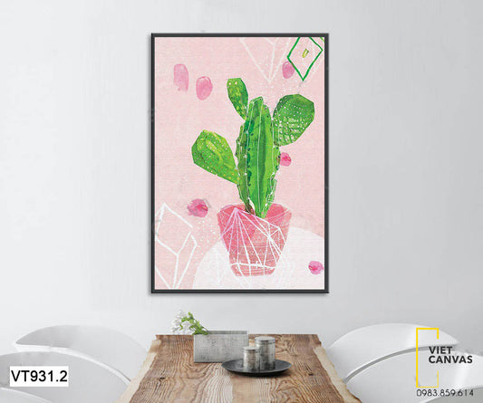 Tranh Chậu Cây Xương Rồng - VT931.2