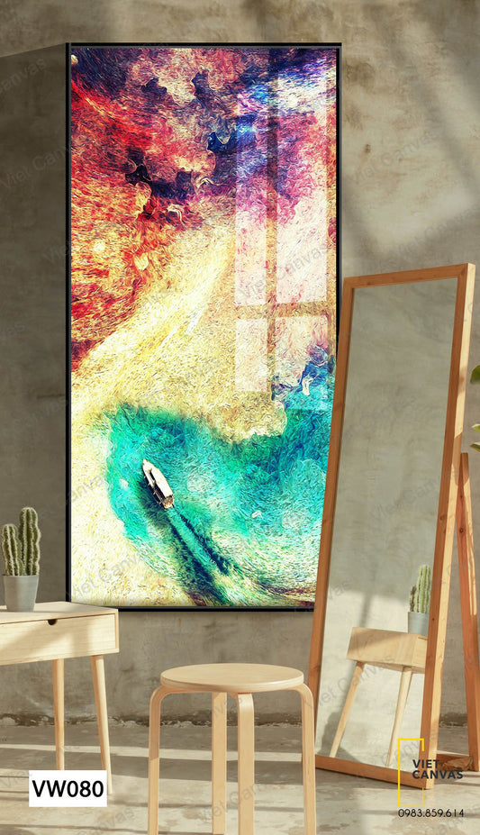 Tranh Chiếc Thuyền Giữa Biển - VW080
