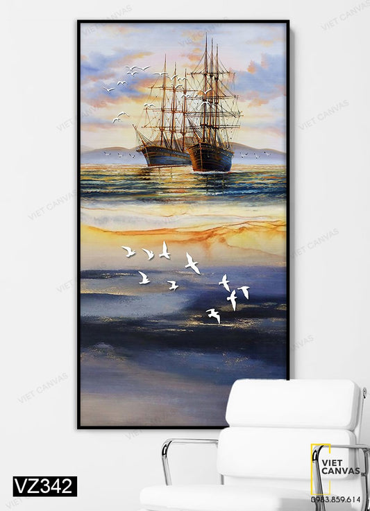 Tranh Chiếc Thuyền Ngoài Xa - VZ342