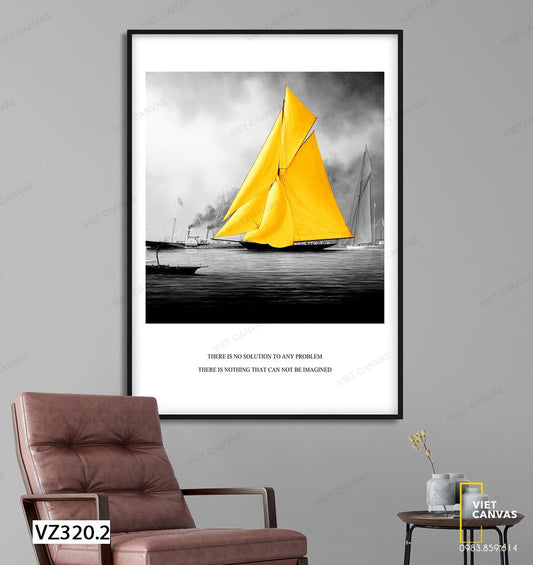 Tranh Chiếc Thuyền Ngoài Đảo Xa - VZ320.2