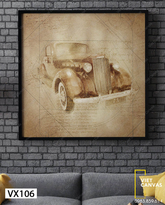 Tranh Chiếc Xe Oto Cổ - VX106