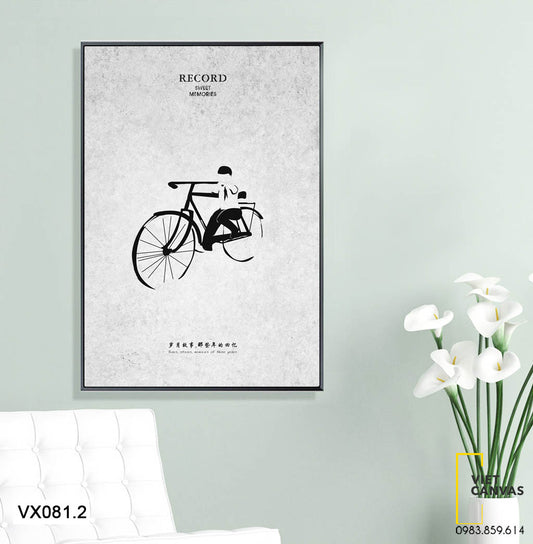 Tranh Chiếc Xe Đạp Tuổi Thơ - VX081.2
