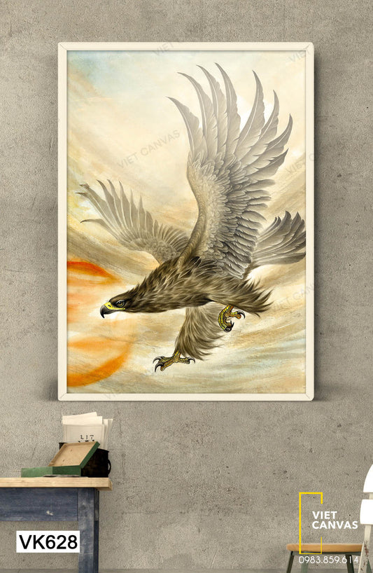 Tranh Chú Đại Bàng Xòe Cánh Tung Bay - VK628
