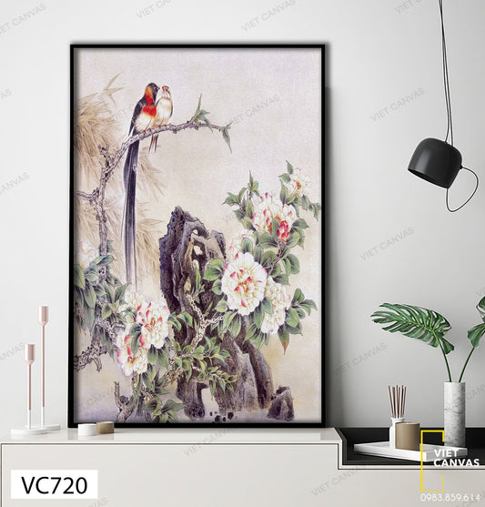 Tranh Chim Và Hoa Tươi Tắn - VC720