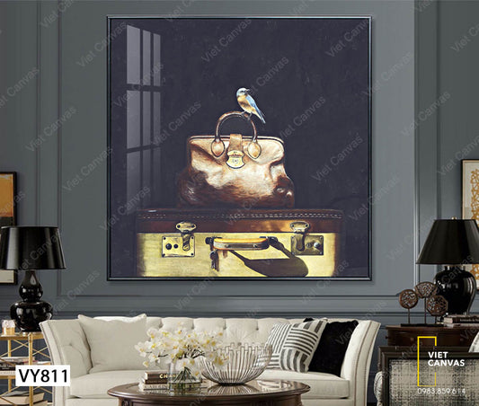 Tranh Chú Chim, Túi Xách Và Vali - VY811