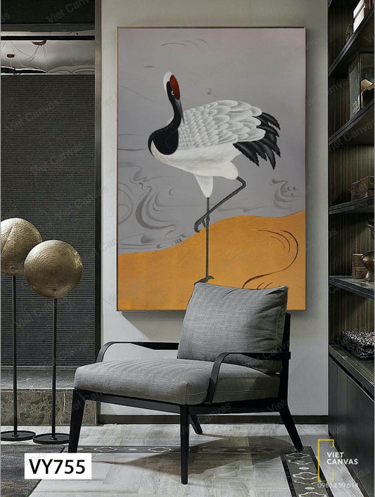 Tranh Chú Cò Trắng - VY755