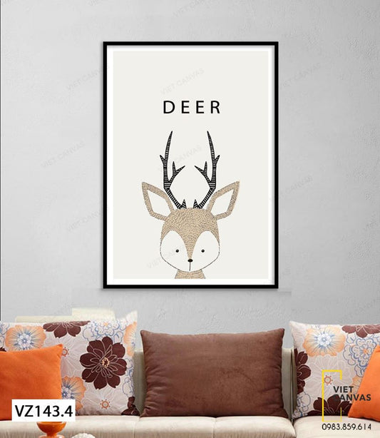 Tranh Chú Hươu Ngộ Nghĩnh - VZ143.4