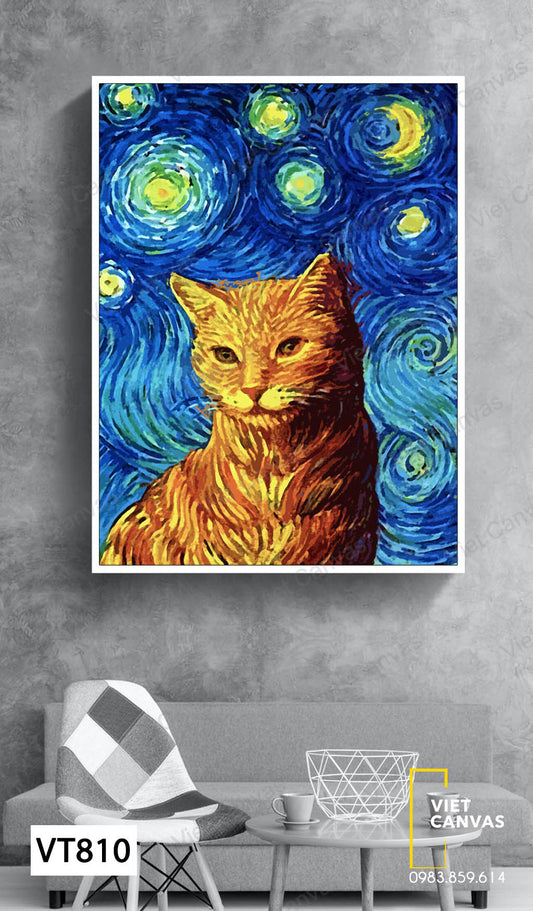 Tranh Chú Mèo Vàng - VT810