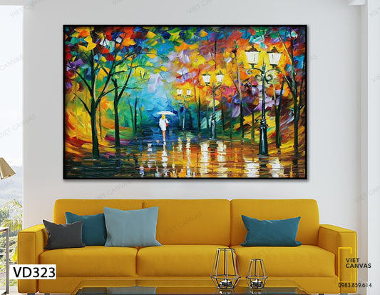 Tranh Cô Gái Dưới Rừng Cây Sắc Màu - VD323