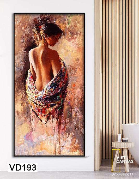 Tranh Cô Gái Với Vẻ Đẹp Quyến Rũ - VD193