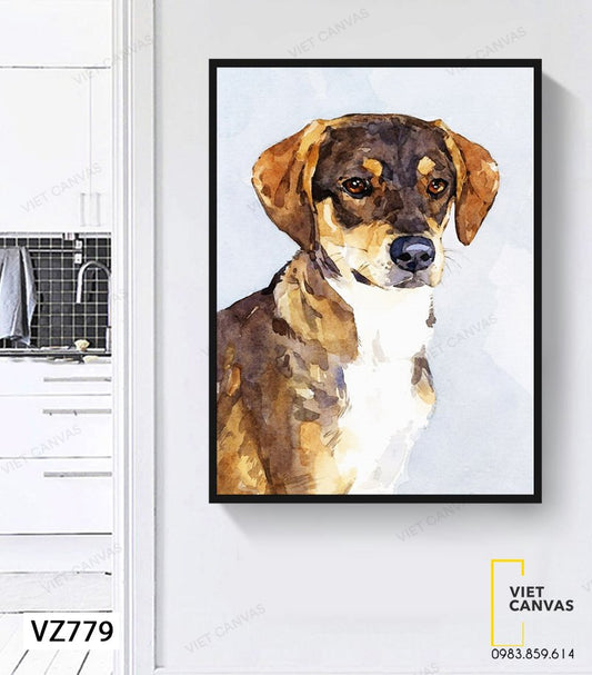 Tranh Chú Chó Đáng Yêu - VZ779