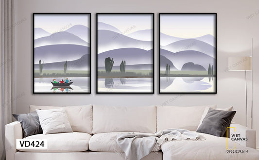 Bộ 3 Tranh Cuộc Sống Thanh Bình - VD424