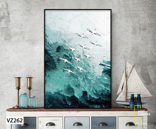 Tranh Đàn Chim Bay Trên Đại Dương Rộng Lớn - VZ262
