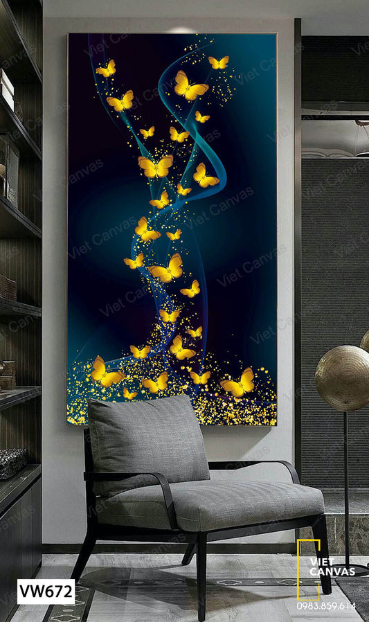 Tranh Đàn Bươm Bướm Vàng - VW672
