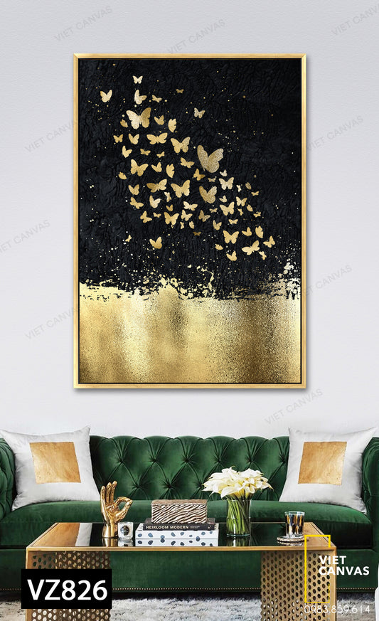 Tranh Đàn Bướm Vàng Trong Đêm - VZ826