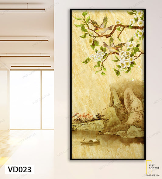 Tranh Đàn Chim Báo Hiệu Mùa Xuân Đến - VD023