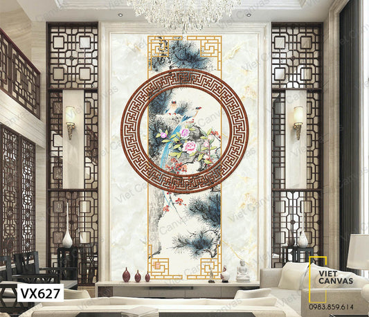 Tranh Đàn Chim Hót Trên Cành Cây - VX627