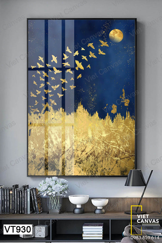 Tranh Đàn Chim Và Đồng Cỏ - VT930