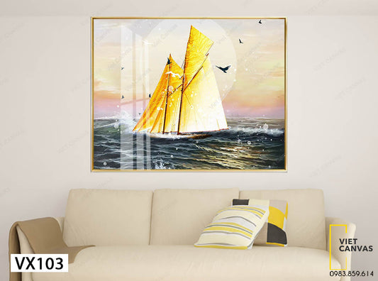 Tranh Chiếc Thuyền Buồm Trên Biển - VX103