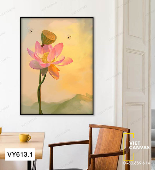 Tranh Đóa Sen Tỏa Hương Thơm Ngát - VY613.1