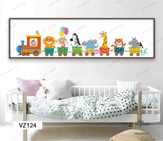 Tranh Đoàn Tàu Thú Cưng - VZ124