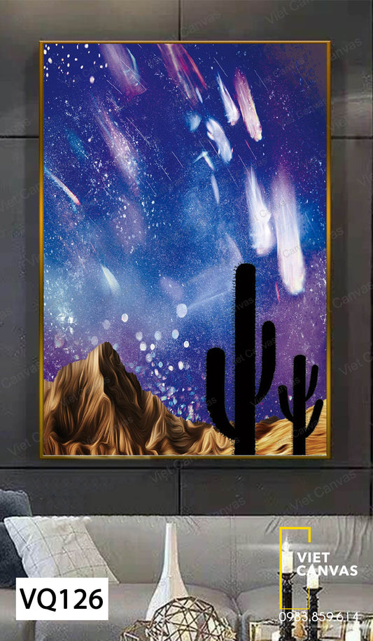 Tranh Sa Mạc Và Bầu Trời Tím - VQ126