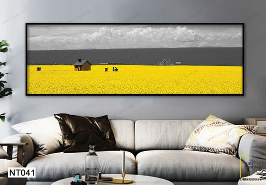 Tranh Cánh Đồng Hoa Vàng Rực Rỡ - NT041