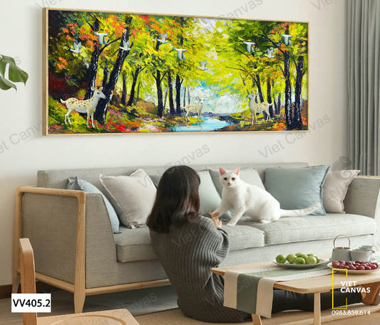 Tranh Khu Rừng Và Dòng Suối - VV405.2