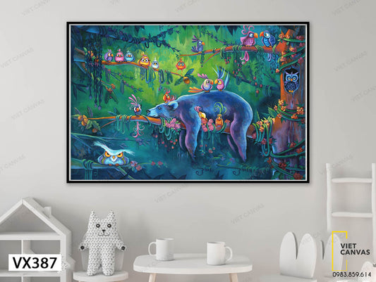 Tranh Gấu Và Những Chú Chim - VX387