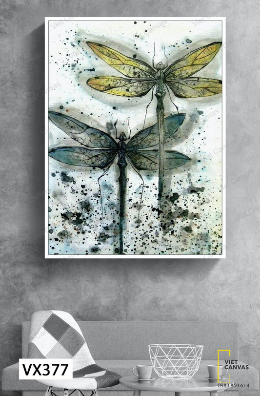 Tranh Hai Chú Chuồn Chuồn - VX377