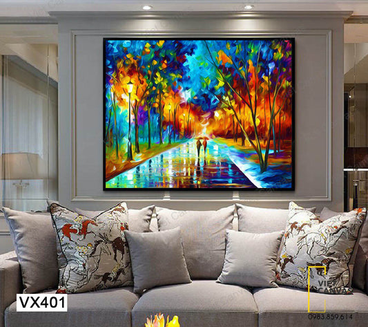 Tranh Hai Con Người Bước Đi Trong Đêm - VX401