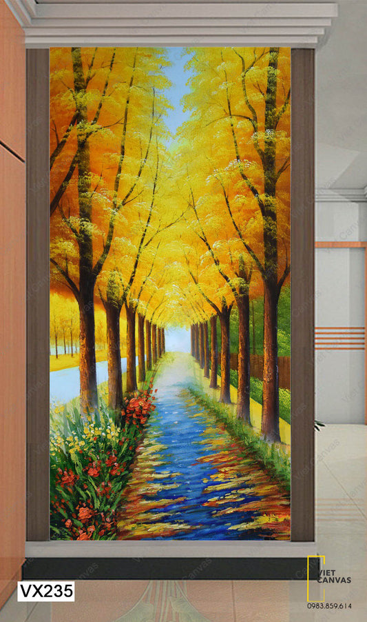 Tranh Hai Hàng Cây Lá Vàng - VX235