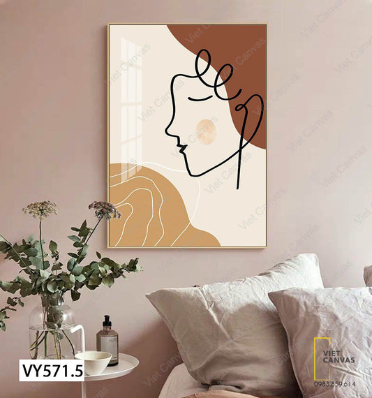 Tranh Hình Mặt Cô Gái - VY571.5