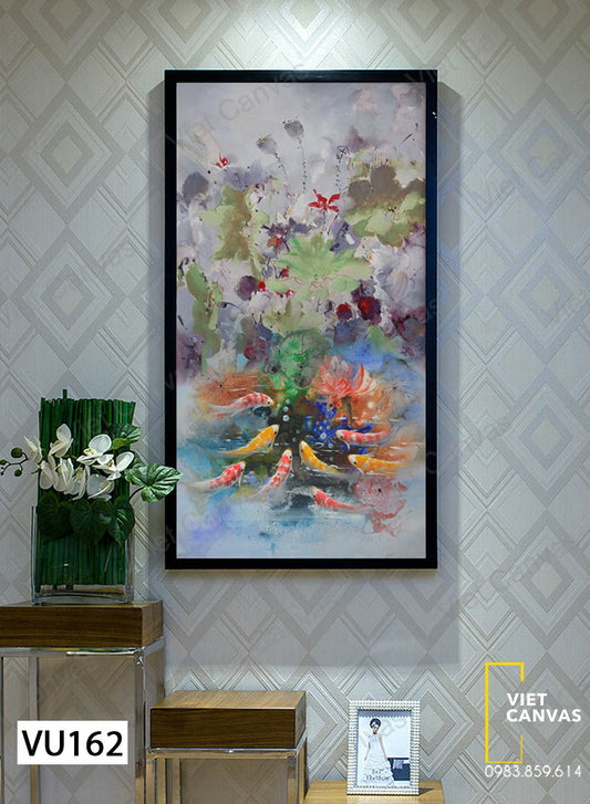Tranh Hoa Sen Khoe Sắc - VU162
