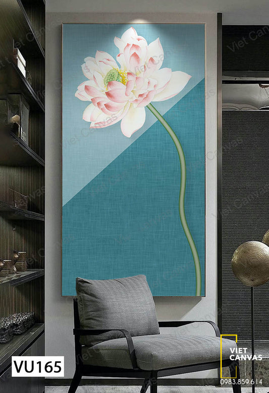 Tranh Hoa Sen Khoe Sắc - VU165