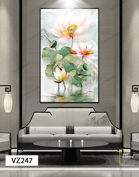 Tranh Hoa Sen Tỏa Sắc - VZ247